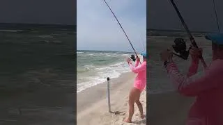 Thumbnail: She found the big one! #fishing #beach #saltwater