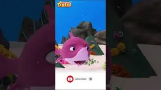 Thumbnail: Five Little Sharks- Banana Cartoon #babysongs  #shorts #nurseryrhymes #babysongs #shortvideo