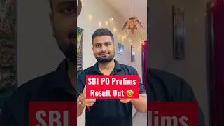 Thumbnail: SBI PO Prelims Result Out 🤩 #sbi #sbipo #sbiporesult #sbipo2026 #shortsfeed