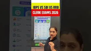 Thumbnail: IBPS VS SBI VS RRB CLERK EXAMS 2026 #ytshorts