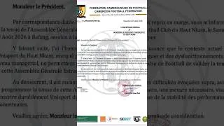 Thumbnail: Unisport du Haut Nkam  la FECAFOOT met Roger Sièwé hors jeu.