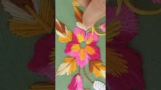 Thumbnail: satin stitch flower #embroidery #handbroidery #bordado