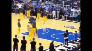 Thumbnail: Lebron James Iman Shumpert dunk show in warm ups in Orlando