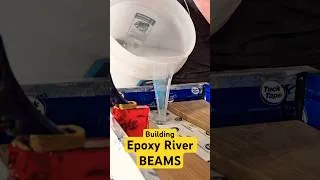 Thumbnail: World’s First Epoxy River Beams 😍🏠 #interiordesign #homedesign #homeconstruction #rivertable