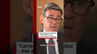 Thumbnail: 'Correcting an injustice' PM Andy Burnham defends early prison release changes. #BBCNews
