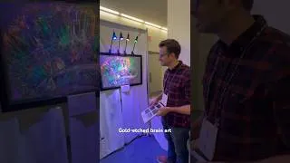 Thumbnail: Gold etched Brian art by Greg Dunn at Society for Neuroscience SfN 2023
