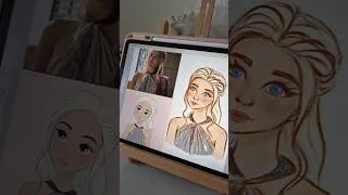 Thumbnail: drawing in my new art style on procreate ✨️ (2020 vs 2026) 😯 #procreate #digitalart