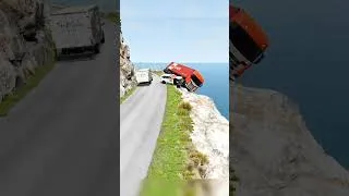 Thumbnail: Realistic Highway Car Crash  BeamNG.drive !#2466  🚗💥 High-Speed Crash Physics #Shorts #beamngdrive