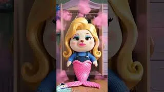 Thumbnail: Which Mermaid Tail Will Bearee Choose? Barbie Tail or Witch Tail | Funny Makeover Challenge #shorts