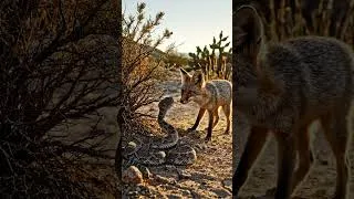 Thumbnail: Survival In The Desert: Fox vs Rattlesnake #wildlife #shorts #nature