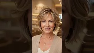 Thumbnail: 👉 She Looks 10 Years Younger… But Wait Until You See the Final Hairstyle! 😍✨ #shorts