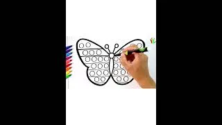 Thumbnail: How to draw a Colorful Butterfly for kids - Ranbow Art Drawing and Coloring page
