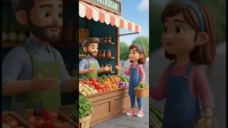 Thumbnail: Buying Vegetables in English | Everyday Market Conversation | English Speaking Practice #shorts