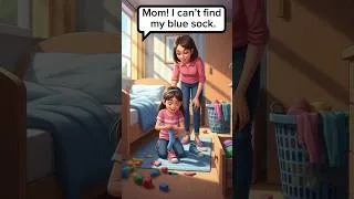 Thumbnail: Everyday English Conversations | The Missing Sock | English Speaking Practice #learnenglish #shorts