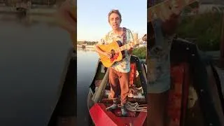 Thumbnail: singing to the river, intro of a new song! #folkmusic #songwriter #acoustic #narrowboat #singer