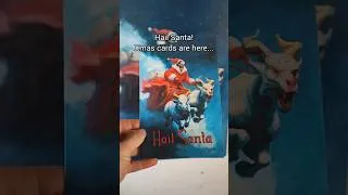 Thumbnail: Hail Santa! Xmas Cards are here.. search Ben Ashworth Art to order now! #ghostband #ghost #xmascards