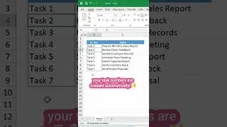 Thumbnail: Quickly Create auto serial numbers in #excel #exceltips #exceltutorial