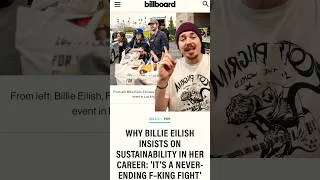 Thumbnail: Billie Eilish SLAMS Artists Over Vinyl Waste #shorts #music