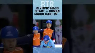 Thumbnail: Olympic Speed Skating is Literally Mario Kart 🎮 #shorts #MarioKart #SpeedSkating #winter olympics