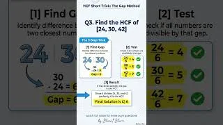 Thumbnail: find HCF in a 5 sec.⚡ #maths #mathtricks #hcf