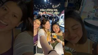 Thumbnail: everything we ate at fusion alley manila !! (with no trending audio)🌮🍢🍹🥓 #shorts #mukbang