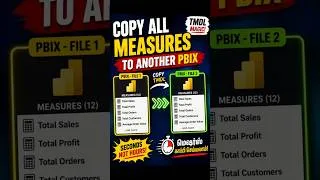 Thumbnail: Copy Power BI Measures to Another PBIX in Seconds ⚡ | TMDL View | Power BI Tamil #shorts
