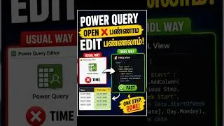 Thumbnail: Edit Power Query Without Opening Power Query! 🤯 | TMDL View | Power BI Tamil #shorts