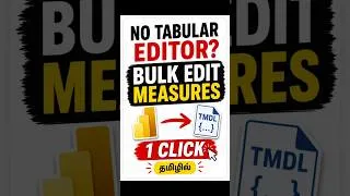Thumbnail: Power BI Bulk Measure Edit Without Tabular Editor 🤯 தமிழில்