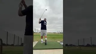 Thumbnail: beginner golfer at the driving range practicing #golf #beginnergolfer #golfswing #golflife