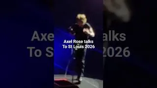 Thumbnail: Axel Rose shares some thoughts between songs during the 8/16/26 concert in St Louis at Busch Stadium