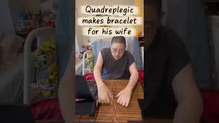 Thumbnail: Making a friendship bracelet for her #disability #diy #craft #motivation #inspiration #wholesome