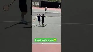 Thumbnail: Chest bump point🎾, it was our momentum shift game point #tennis #usta #league #sectional #2025