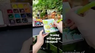 Thumbnail: Painting with art supplies I designed myself for the first time! 🥳