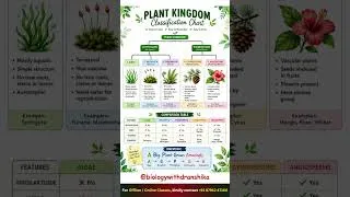 Thumbnail: Confused about Plant Kingdom classification? Plant Kingdom Classification Chart. #plantkingdom