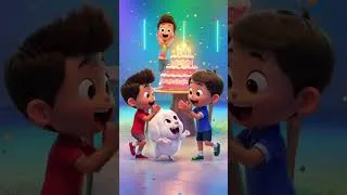 Thumbnail: Best Birthday Moment Ever 🐶🎂 Kids + Dog = Magic! #shorts  #happybirthdaytoyou #birthdaysong