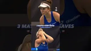 Thumbnail: Linda Noskova saves THREE match points 🤯