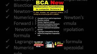Thumbnail: MDU BCA 2nd Sem MAths | Unit -3 | Numerical Methods | #short #bjscholars