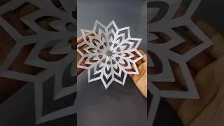 Thumbnail: Easy Paper Snowflake Craft ❄️ Beautiful DIY Paper Cutting Design #snowflakes #shorts