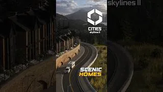Thumbnail: Hill Houses & City Layout Short #citiesskylines2 #citybuilder #mountainpass #hillsidehome