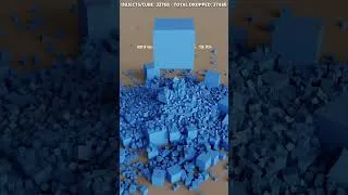 Thumbnail: Blender Physics Simulation With 37,448 Cubes! #3d #simulation #trending