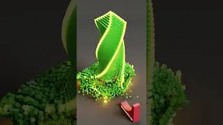 Thumbnail: Oddly Satisfying Blender Luminescent Cube Tower Destruction!