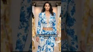 Thumbnail: Blue Floral Boho Runway Look | AI Fashion Short