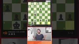 Thumbnail: Dumb streamer hangs queen #moron #chess