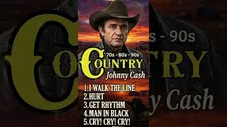 Thumbnail: Johnny Cash - The Man in Black's Greatest Hits: 70s, 80s, 90s  🖤🎸 #JohnnyCash #CountryLegends