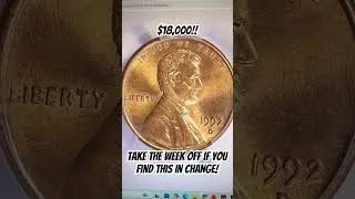 Thumbnail: MOST ACTIVELY HUNTED! 1992 Lincoln Cent Chase Sells For $18,562! #shorts #fypシ