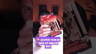 Thumbnail: Bloopers from my upcoming Paper App Dungeon video 😂 #boardgames #boardgamegeek #boardgamestories