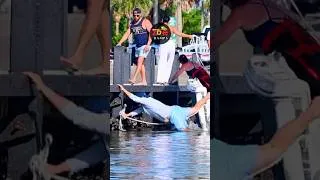 Thumbnail: Trying to dock… ended up taking a swim.