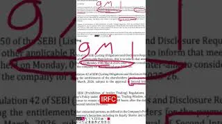 Thumbnail: IRFC Share ने dividend घोषणा कि है #irfcsharenews  #dividend