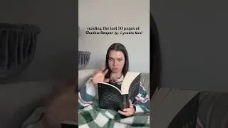 Thumbnail: reading the end of Shadow Reaper by Lynette Noni 📖🖤 #shorts #booktube
