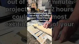 Thumbnail: If it takes 30 minutes, you’re doing it wrong.  #woodworking #diy #viral  #funny